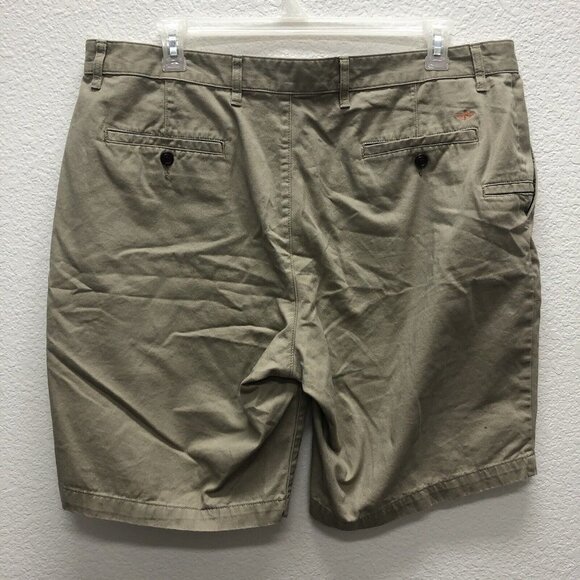 DOCKERS KHAKI MEN'S Sz 40 SHORTS FLAT FRONT CLASSIC FIT - Picture 2 of 6